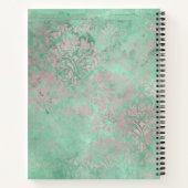 Roze Mintgroene Babyshower Gastboek Notitieboek (Achterkant)