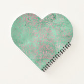 Roze Mintgroene Babyshower Gastboek Notitieboek (Achterkant)