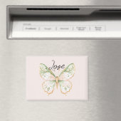 Roze Mintgroene Gouden Vlinder Liefde Magneet (Insitu (Vaatwasser))