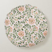 Roze Mintgroene Vlinder Rond Kussen (Achterkant)