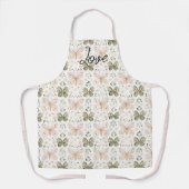 Roze Mintgroene Vlinder Schort (Voorkant)