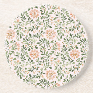 Roze Mintgroene Vlinder Zandsteen Onderzetter