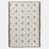 Roze Mintgroene Vlinders Deken (Voorkant Verticaal)