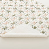 Roze Mintgroene Vlinders  Sherpa Deken (3/4)