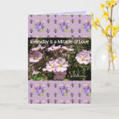 Roze mirakel van de Liefde Bloem Floral Foto Kaart (Gele Bloem)