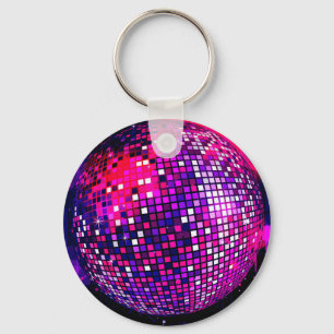 Roze Mirror Ball Sleutelhanger
