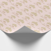 Roze Mis Quince Anos Elegante Gouden Tiara Cadeaupapier (Hoek)