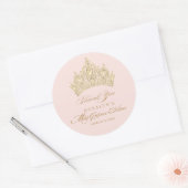 Roze Mis Quince Anos Gouden Tiara Elegante Sticker (Envelop)