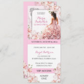 Roze Mis Quinceanera VIP-toegang  Kaart (Voorkant / Achterkant)