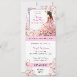 Roze Mis Quinceanera VIP-toegang  Kaart
