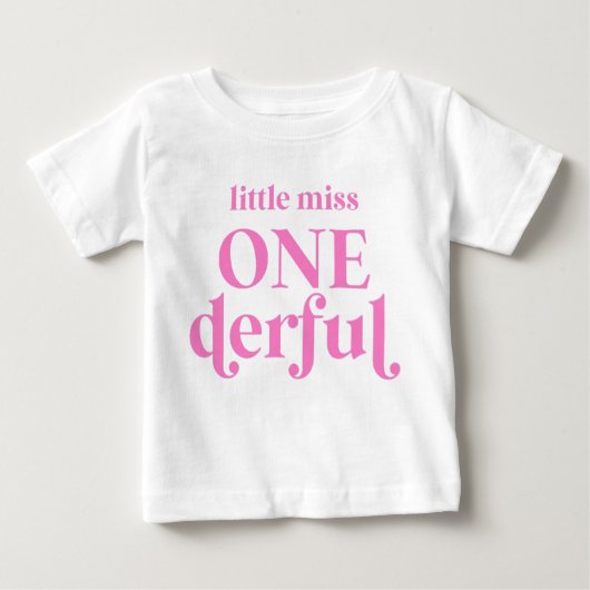 Roze Miss ONEderful 1st Eerste verjaardag (Voorkant)