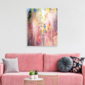 Roze Mist Fine Art Canvas Print (Insitu (Woonkamer))