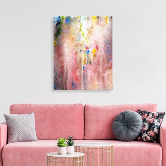Roze Mist Fine Art Canvas Print (Insitu (Woonkamer))