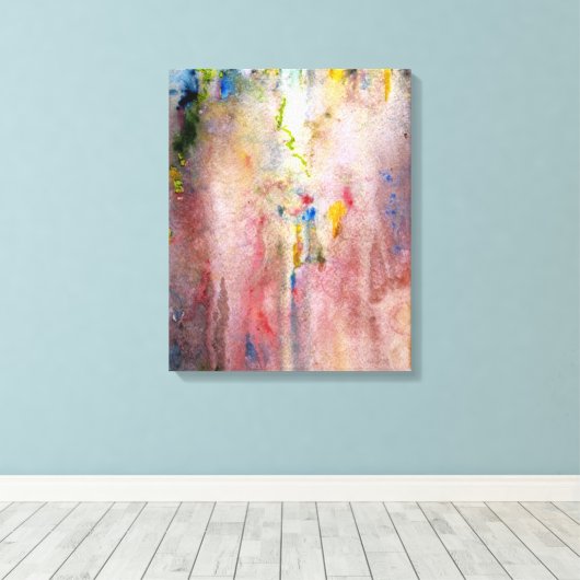 Roze Mist Fine Art Canvas Print (Insitu (Houten vloer))