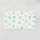 Roze Mistletoe Baby shower Luier Raffle Kaart (Achterkant)