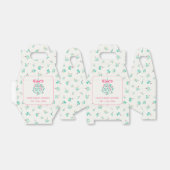 Roze Mistletoe Kerst Baby shower Favoriet Box Bedankdoosjes (Uitgevouwen)