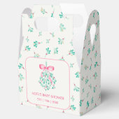 Roze Mistletoe Kerst Baby shower Favoriet Box Bedankdoosjes (Geopend)