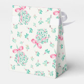 Roze Mistletoe Winter Baby shower Favoriet Box Bedankdoosjes (Achterkant)