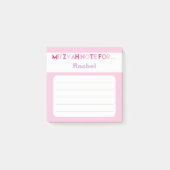 Roze Mitzvah Opmerking: 3x3 kleverige pad Post-it® Notes (Voorkant)