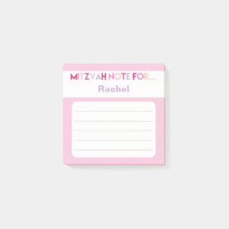 Roze Mitzvah Opmerking: 3x3 kleverige pad Post-it® Notes