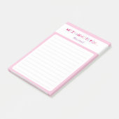 Roze Mitzvah Opmerking: 4x6 kleverig pad Post-it® Notes (Schuin)