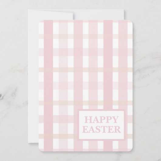 Roze Mix Plaid Feestdagenkaart (Voorkant)