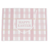 Roze Mix Plaid Groot Cadeauzakje (Voorkant)