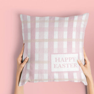 Roze Mix Plaid Kussen
