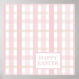Roze Mix Plaid Poster