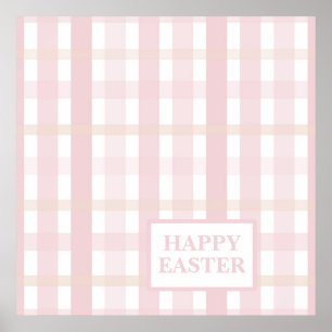 Roze Mix Plaid Poster