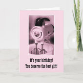  Roze Mixer Happy Birthday Humor Kaart (Voorkant)