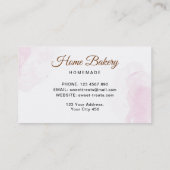 Roze Mixer Zuurdesembroodbakkerij Visitekaartje (Achterkant)