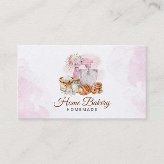 Roze Mixer Zuurdesembroodbakkerij Visitekaartje (Voorkant)