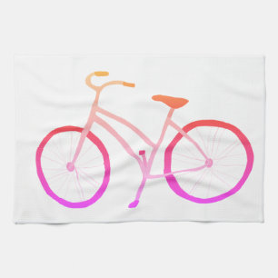 Roze mobre fiets velo keukenhanddoek