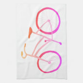 Roze mobre fiets velo keukenhanddoek (Verticaal)