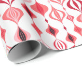 Roze MOD Mid Century Moderne Kerstmis Cadeaupapier (Rol Hoek)