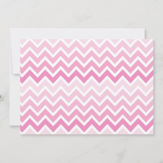 Roze Mod Monkey Birthday Party Invitation Kaart (Achterkant)