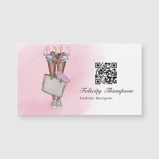 Roze Mode Designer QR-code (Voorkant)