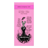 Roze Mode Diva Rack Card Reclamekaart (Achterkant)