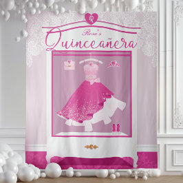 Roze Mode Dream Gown Garderobe Quinceanera Party Wandkleed