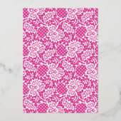 Roze Mode Droom Prinses Gown Quinceanera Party Folie Uitnodiging (Achterkant)