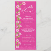 Roze Mode Droom Prinses Gown Quinceanera Party Menu (Voorkant)