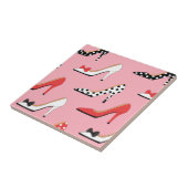  roze mode hakken tegeltje (Zijkant)