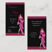 Roze Mode Lady Visitekaartjes (Voorkant / Achterkant)