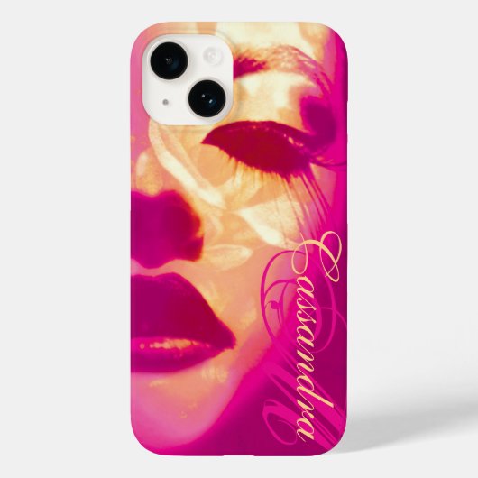 Roze mode met glamour Case-Mate iPhone case (Achterkant)