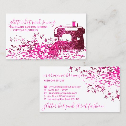 Roze Mode-opmaaklijst voor tapijten Visitekaartje (Voorkant / Achterkant)