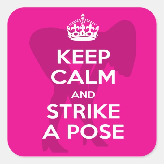 Roze modellering, model, kalm Sticker houden (Voorkant)