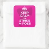 Roze modellering, model, kalm Sticker houden (Tas)