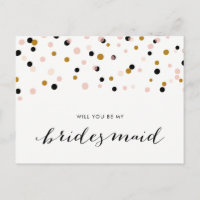 Roze ModerConfetti-Stippen zijn mijn Bridesmaid