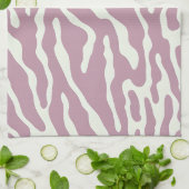Roze Modern Abstract Golflijn Patroon Theedoek (Gevouwen)